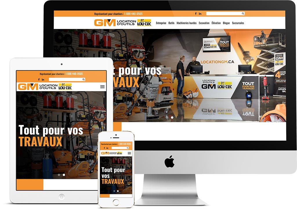 Site web Location d'outils GM | Réalisations | King Communications Site web Location d'outils GM | Réalisations | King Communications
