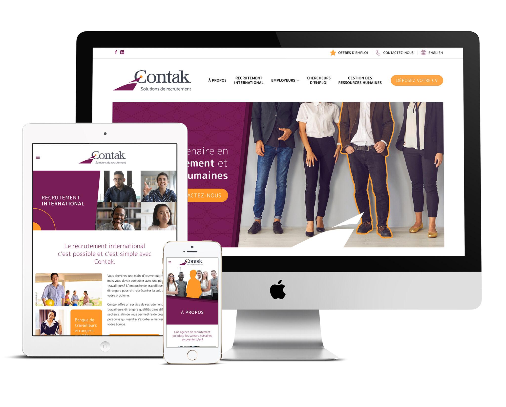 Site web Contak | Réalisations | King Communications