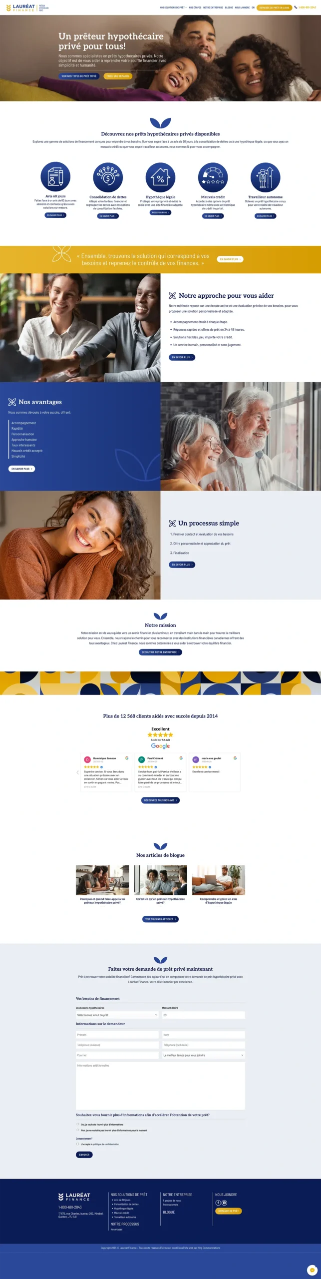 Site web | Lauréat Finance | Réalisations | King Communications