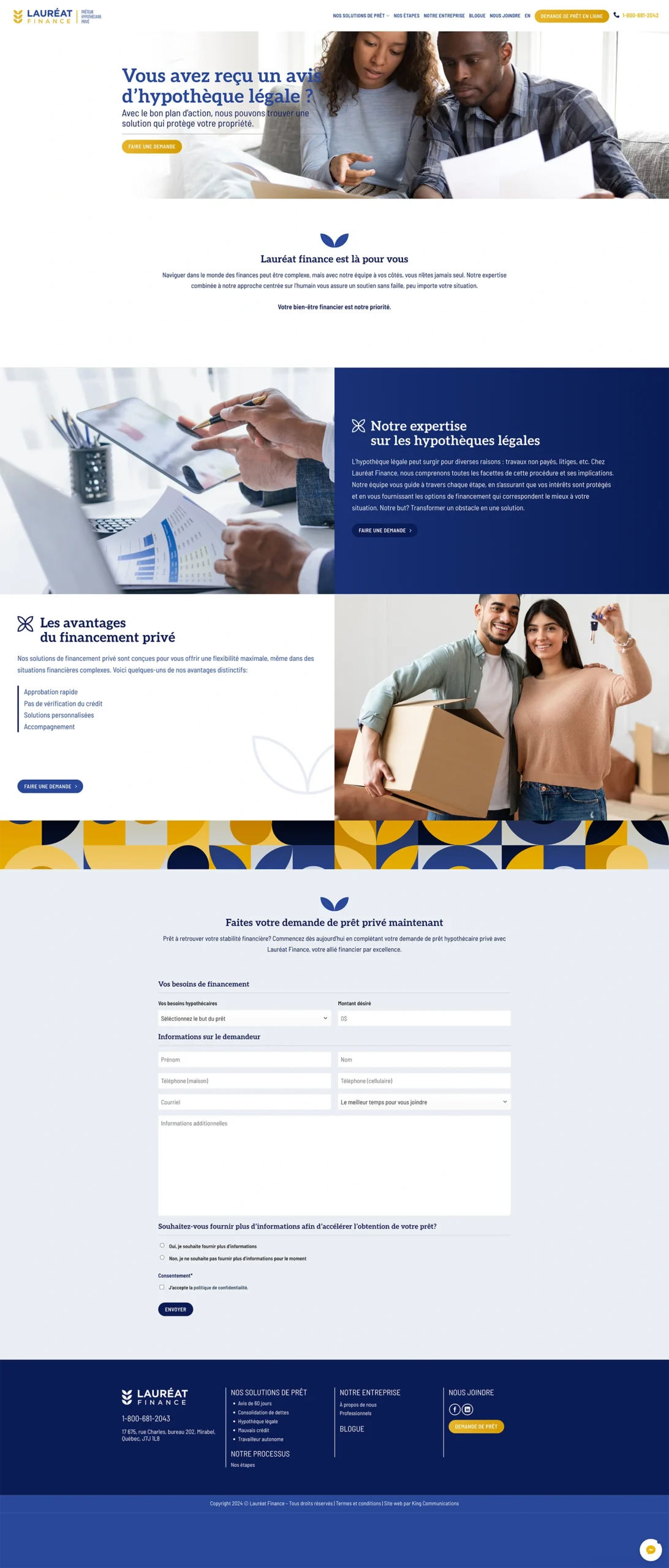 Site web | Lauréat Finance | Réalisations | King Communications