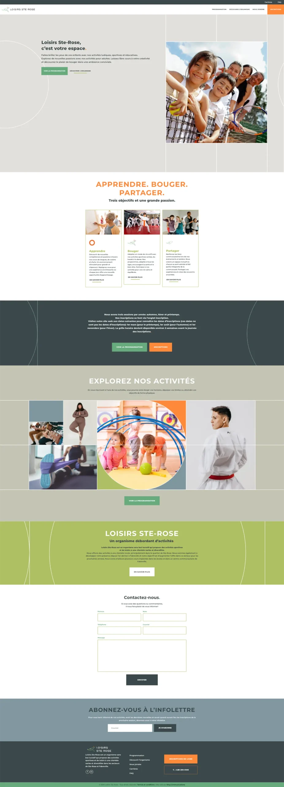 Loisirs Ste-Rose | Réalisations | King Communications
